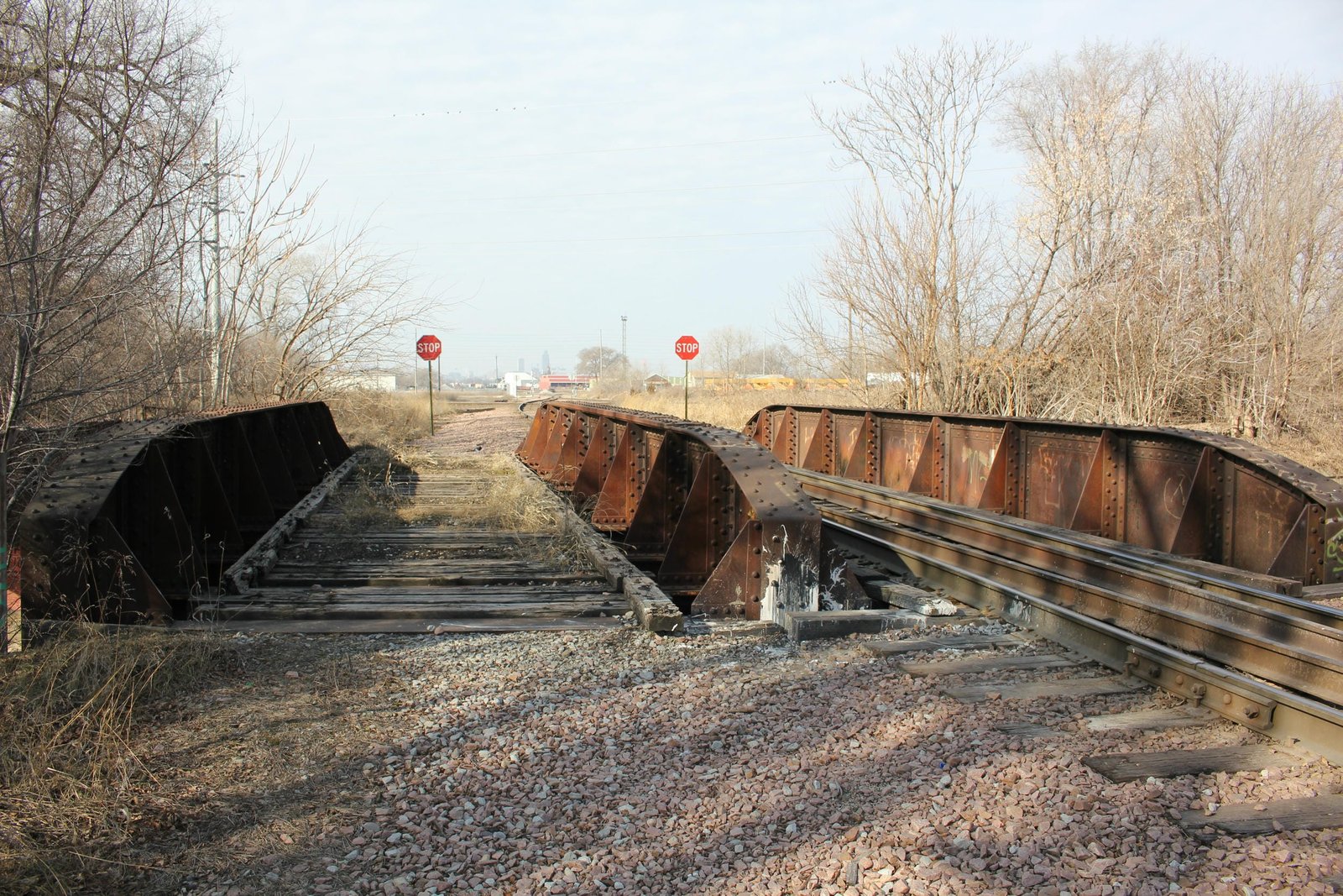 Looking west